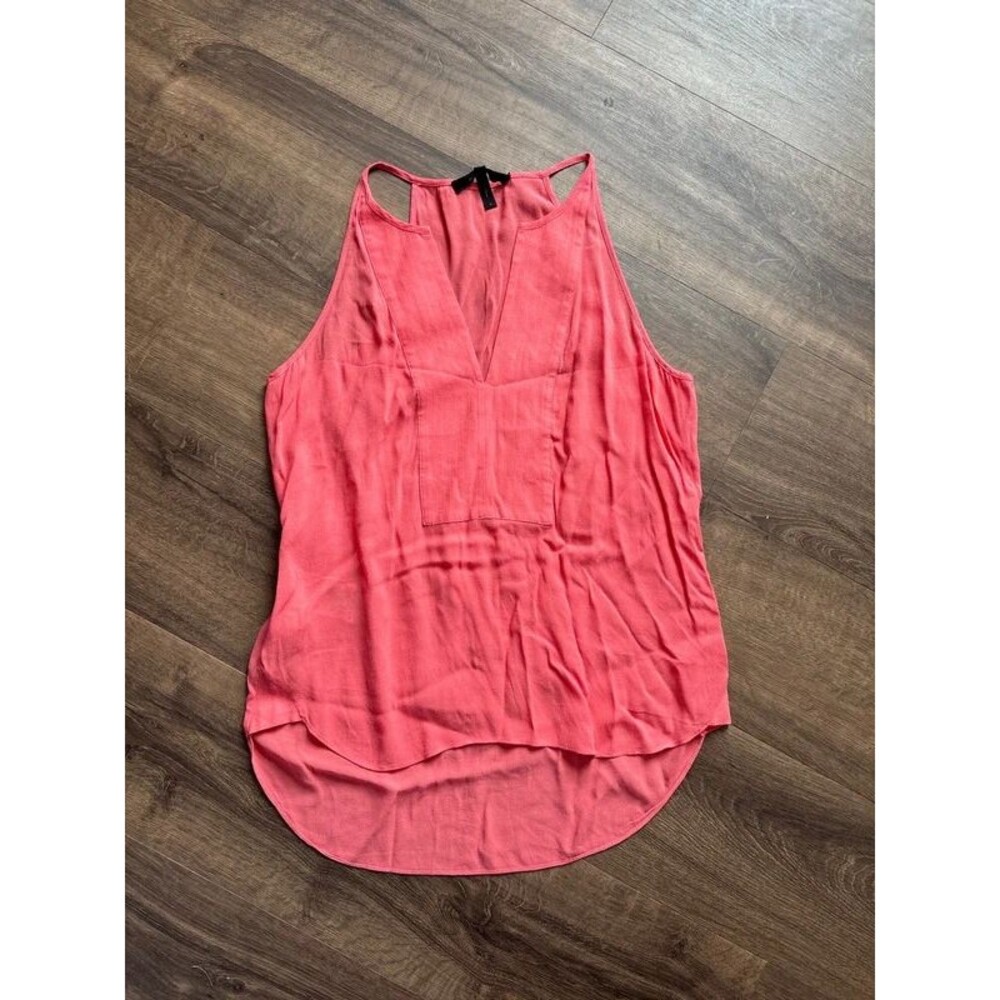 Women’s Light Pink BCBGMaxazria Sleeveless V-Neck Blouse Tank Top Size S